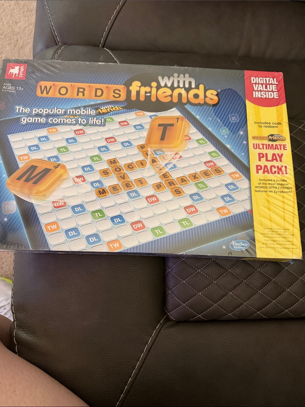 Hasbro Words With Friends Board Game - Blue, Yellow, Orange